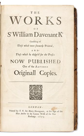 DAvenant, William, Sir (1606-1668) The Works.